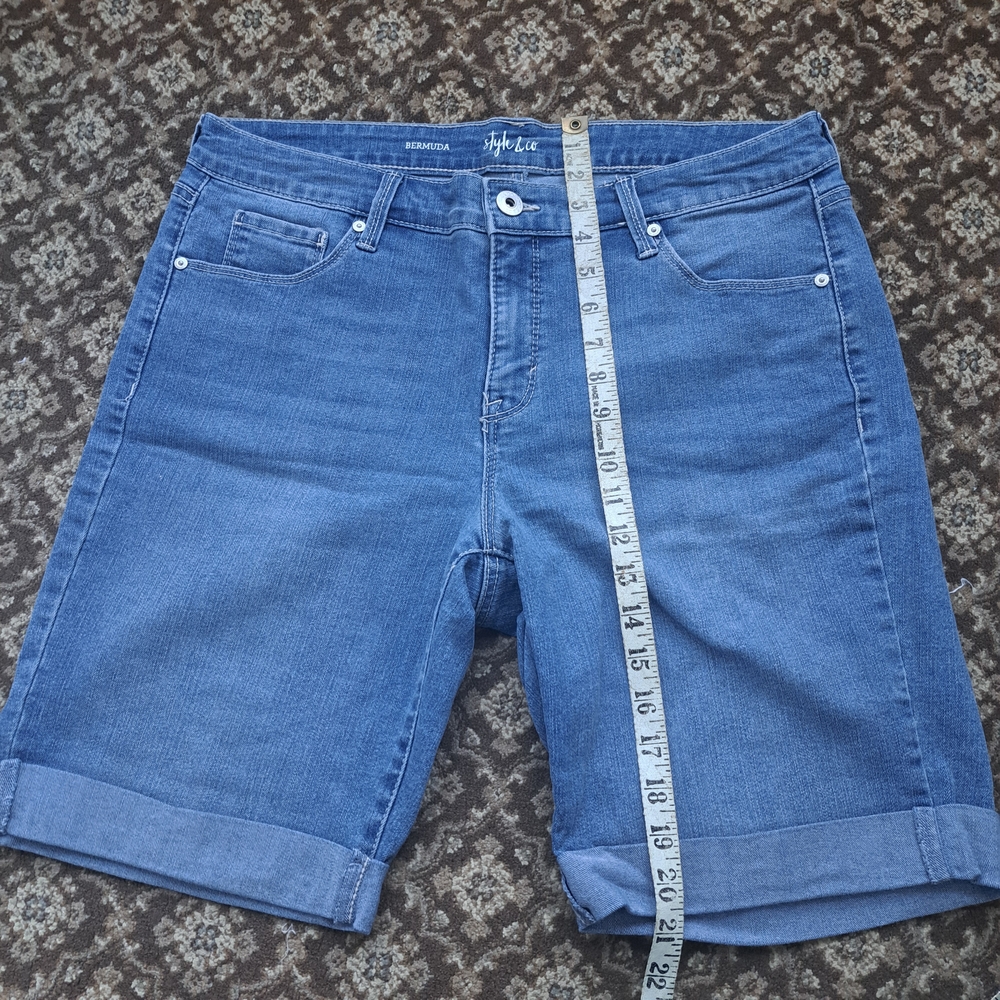 Style & Co. Women's Classic Blue Denim Bermudas